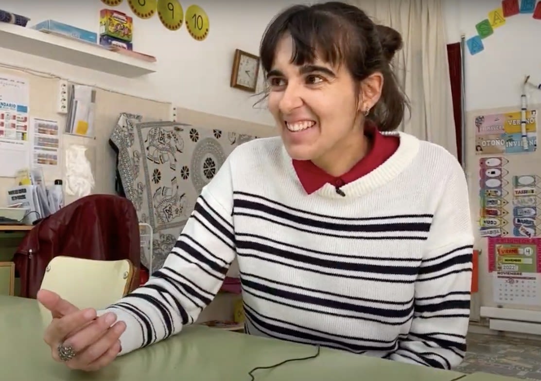 Laura Pizarro, professora d'infantil de l'escola primària de Valdeltormo